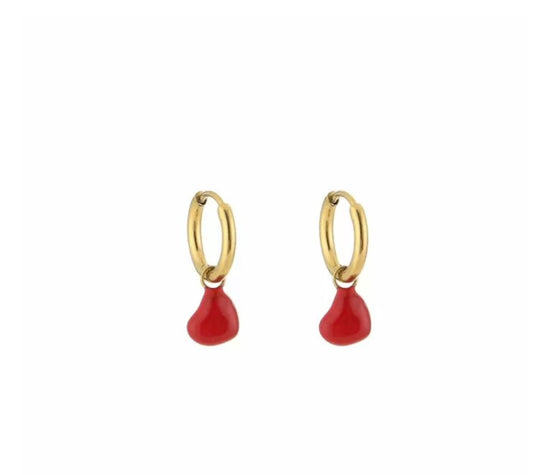 Earring | Heart red