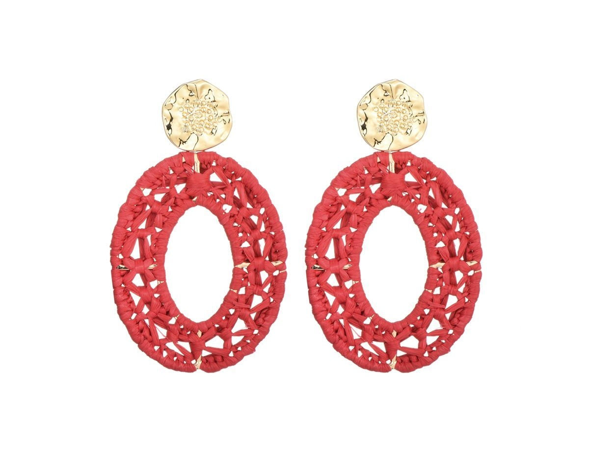 Earring |  Statement red kanni