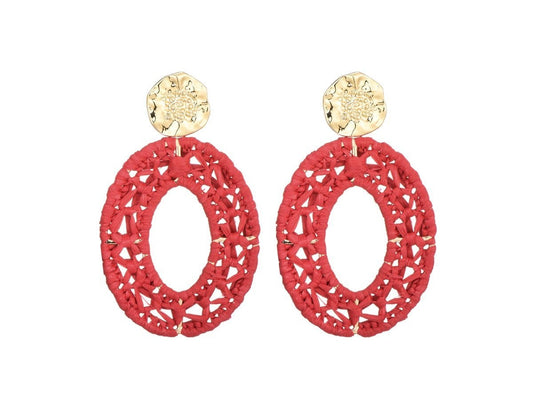 Earring |  Statement red kanni