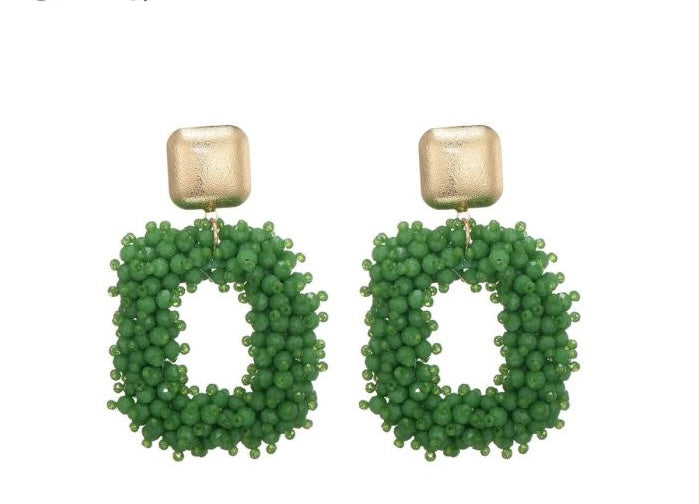 Earring |  Statement green