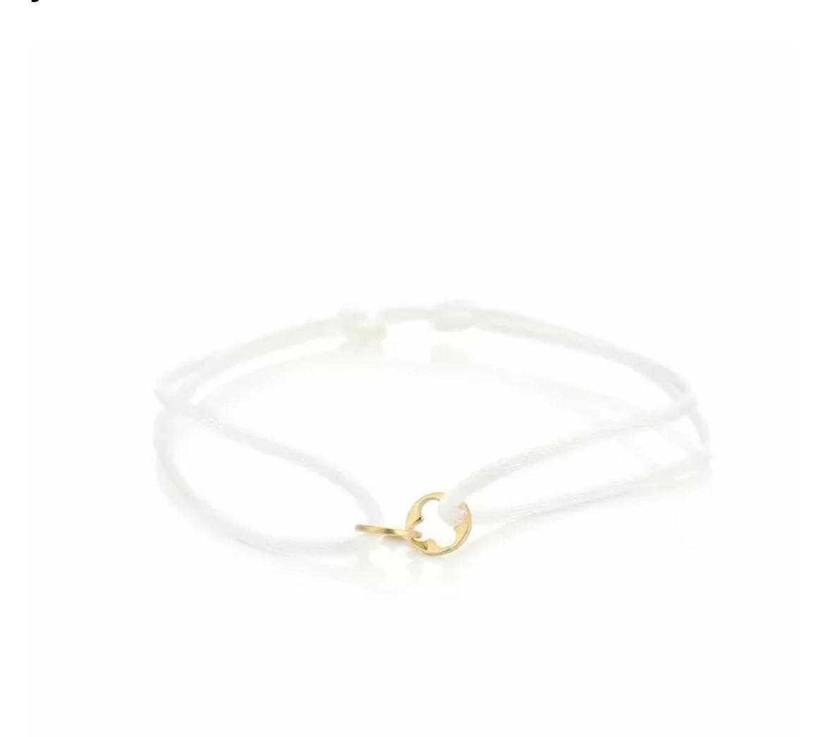 Bracelet | white satin klaver