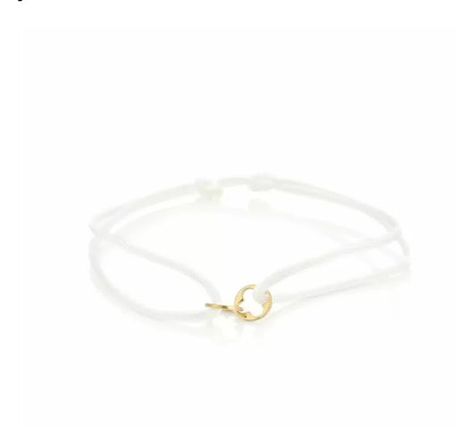 Bracelet | white satin klaver