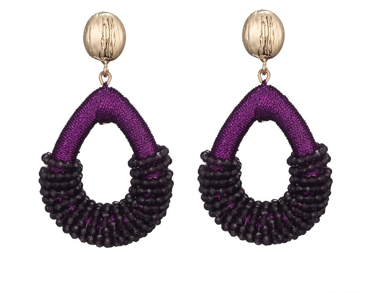 Earring |  Statement purple kanni