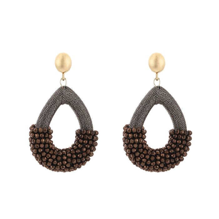 Earring |  Statement dark Brown