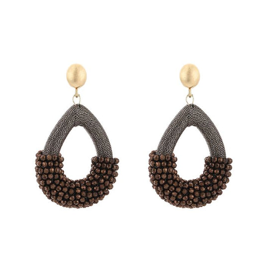 Earring |  Statement dark Brown