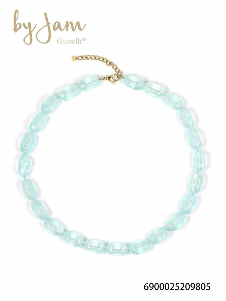 Necklace | Statement glas blue