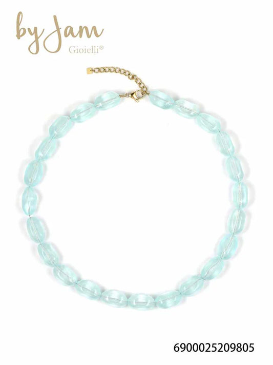 Necklace | Statement glas blue