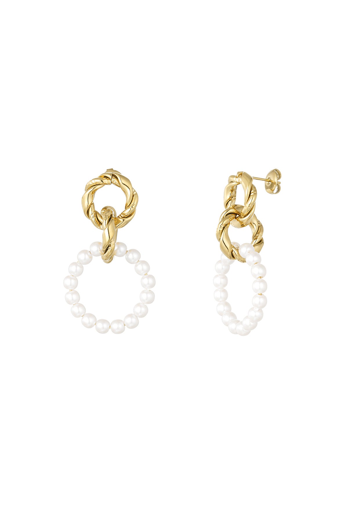 Earring | Pearl croissant