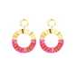 Earring |  Statement gold fushia