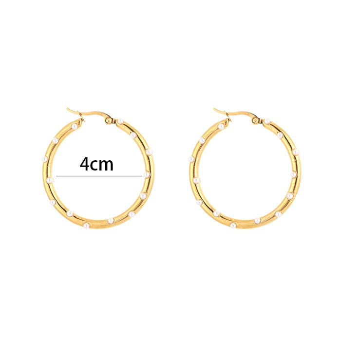 Earring | Hoop pearl 4cm