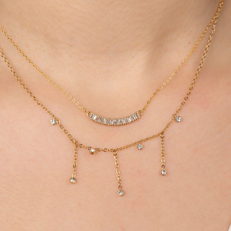 Necklace | Diamond in a row g