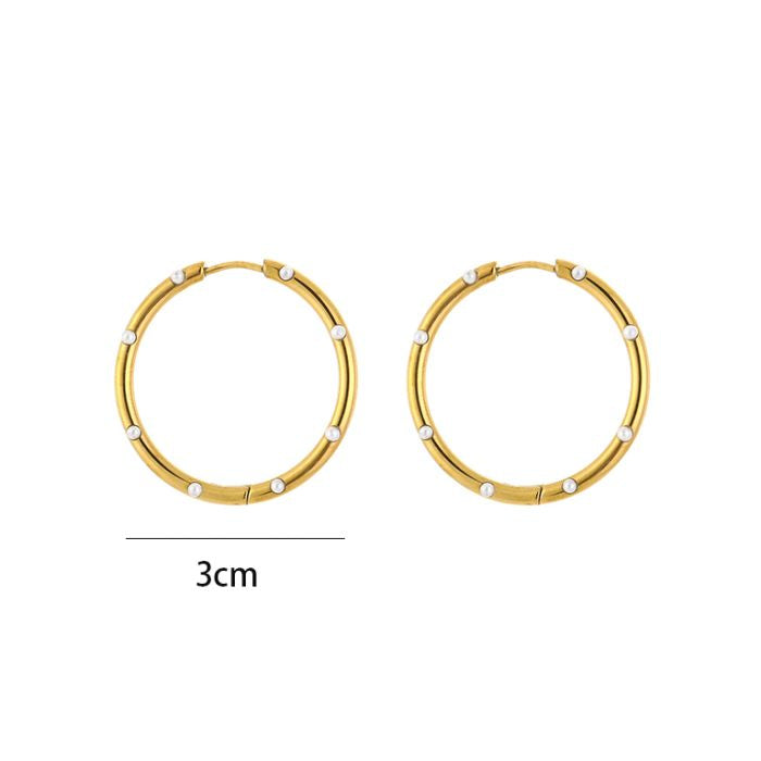 Earring | Hoop pearl 3cm