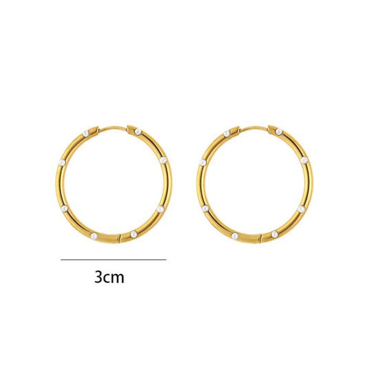 Earring | Hoop pearl 3cm
