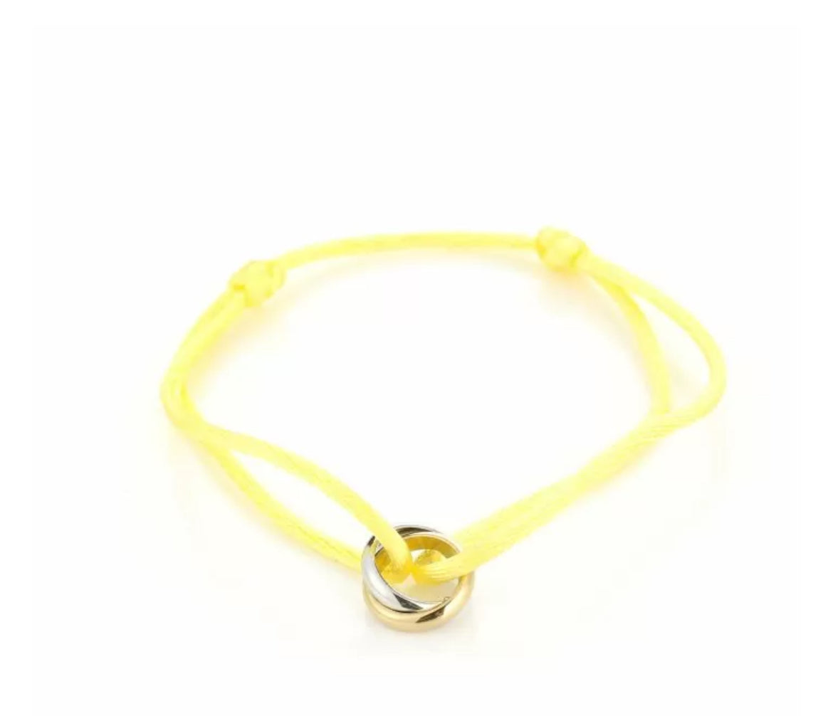 Bracelet | yellow satin knot