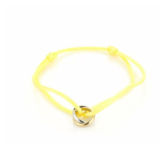 Bracelet | yellow satin knot