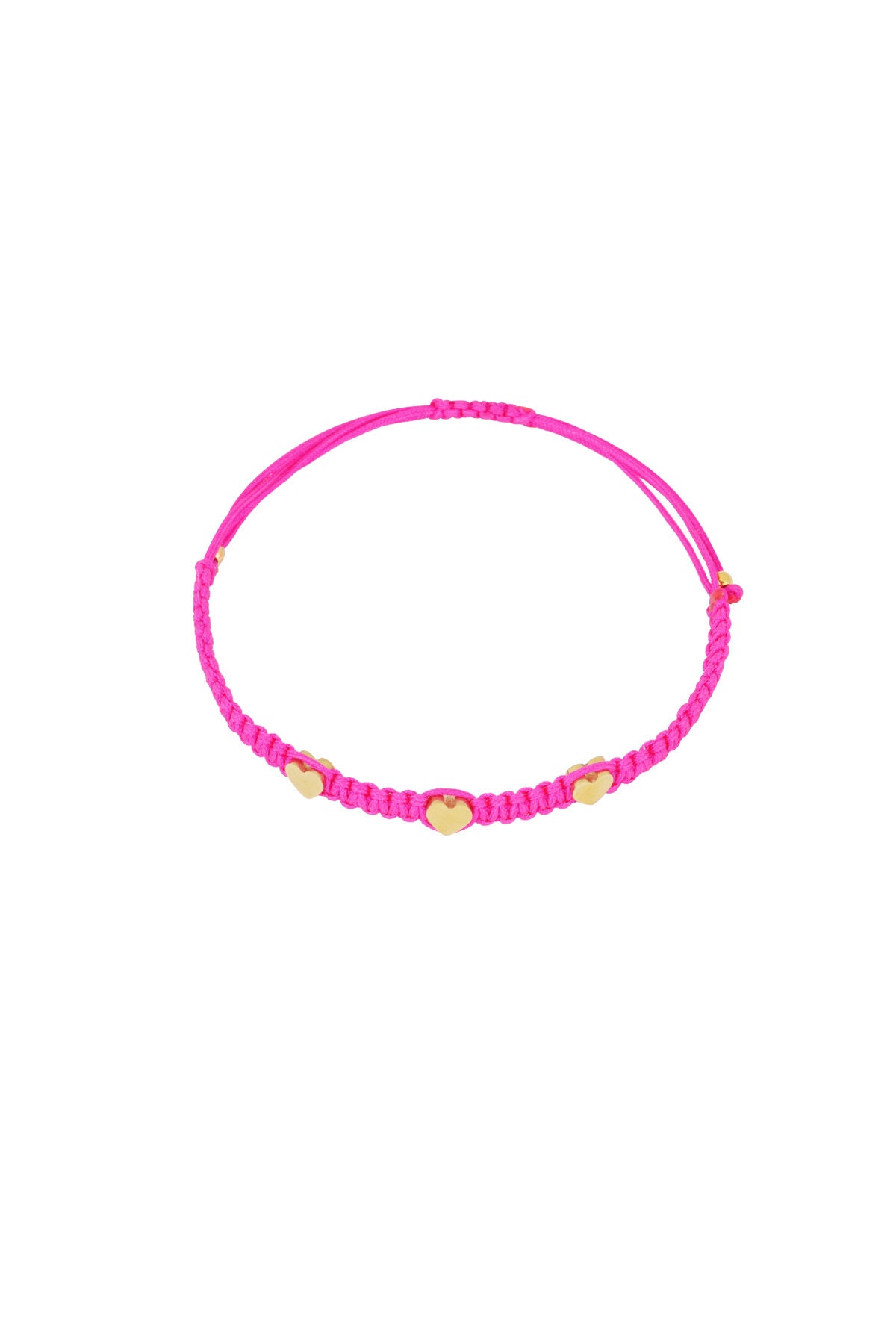 Bracelet | Bandje hart fel roze