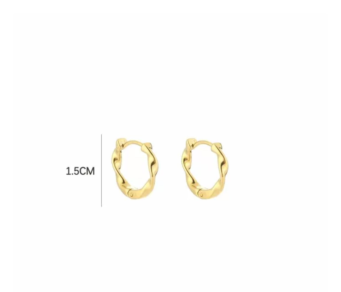 Earring | Swirl hoop g