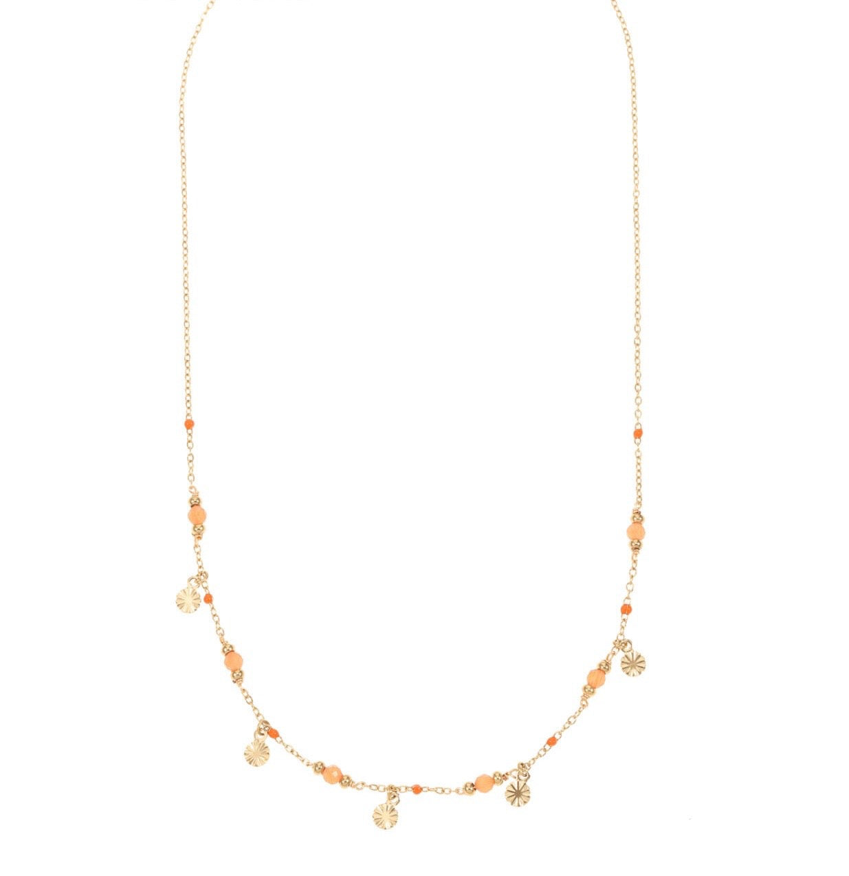 Necklace | Mini coins orange