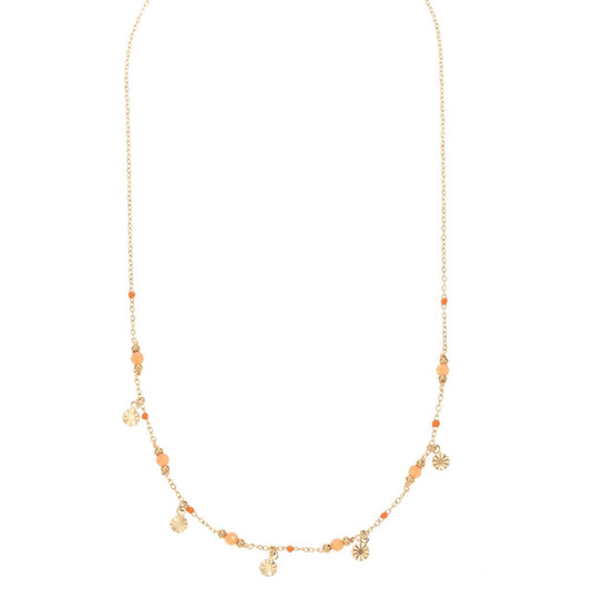 Necklace | Mini coins orange