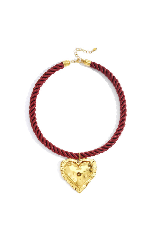 Necklace | Big Heart red