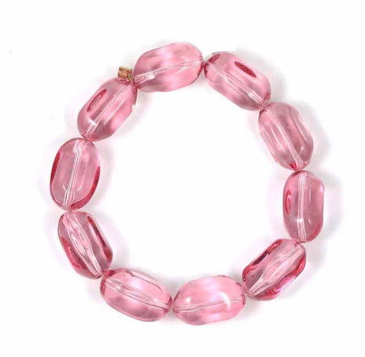 Bracelet | Glass pink