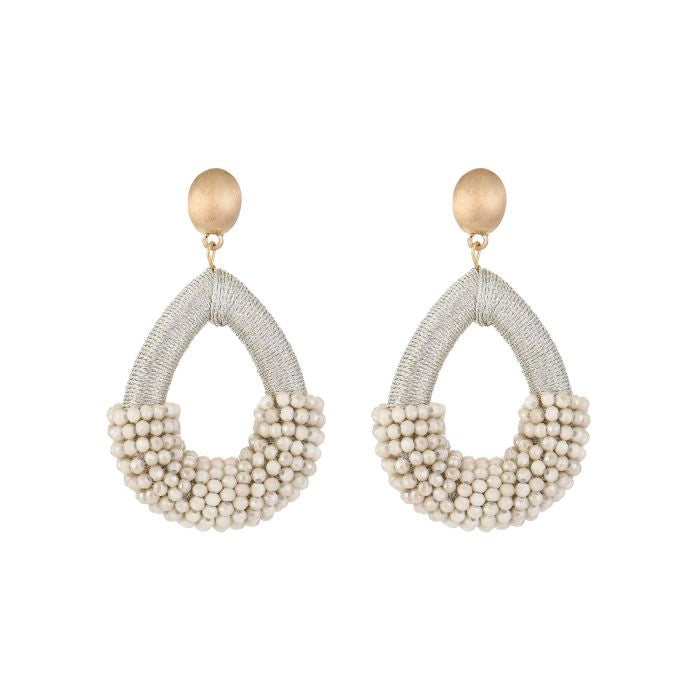 Earring | Statement beige