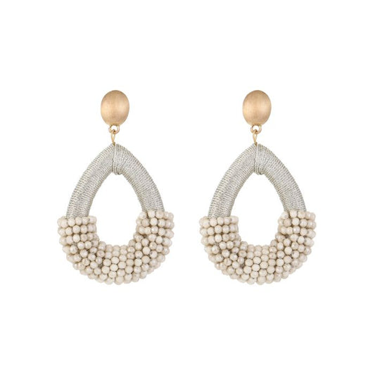 Earring | Statement beige