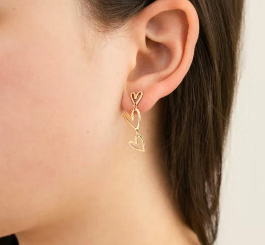 Earring |  Long hearts