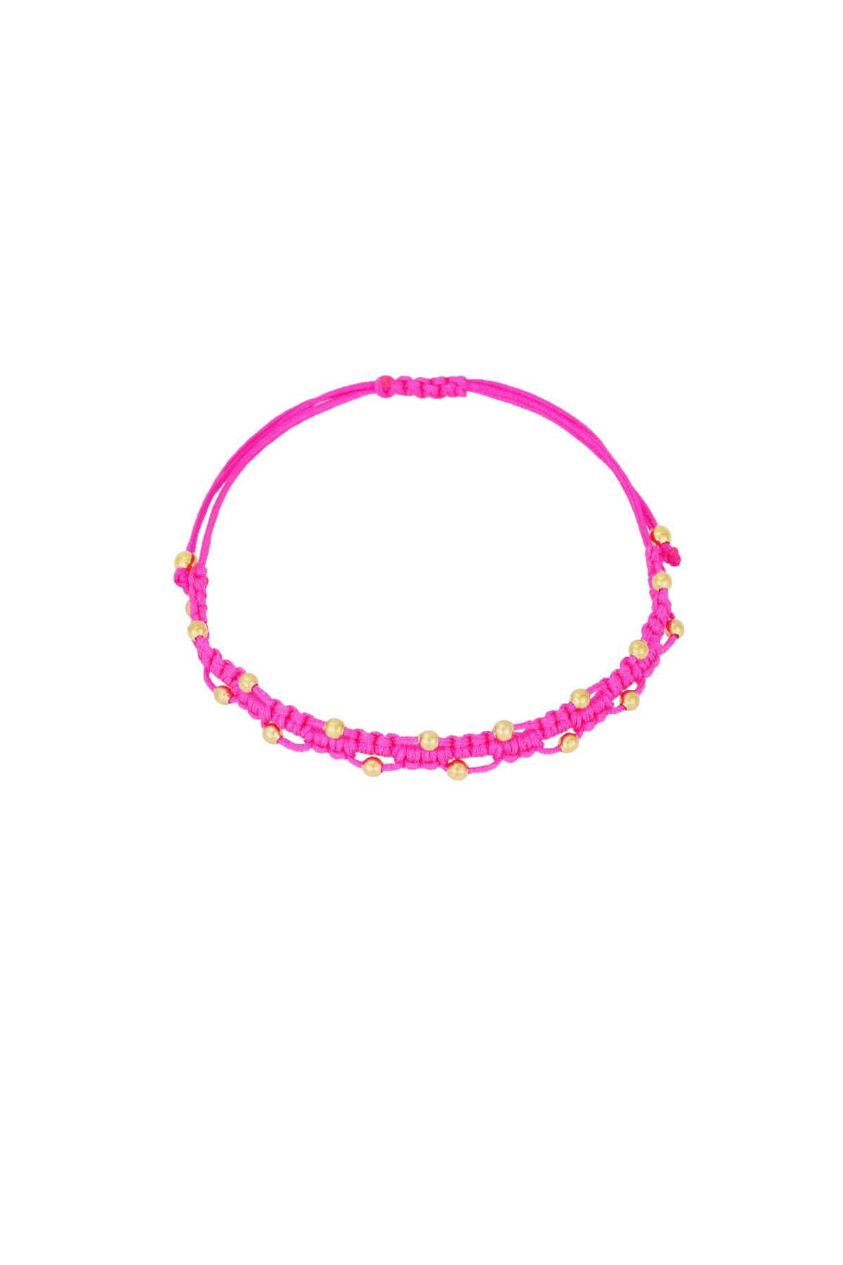 Bracelet | Bandje dots fel roze