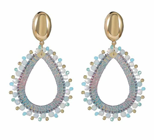 Earring | Statement blue lila