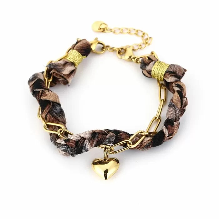 Bracelet | Gevlochten panter chain