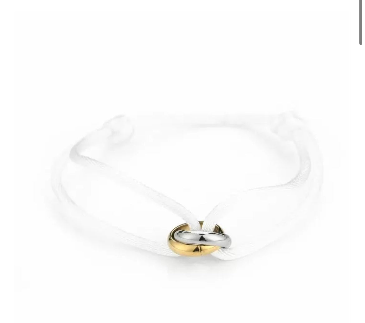 Bracelet | white satin knot