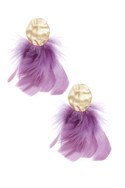 Earring |  Statement veer paars