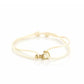 Bracelet | beige satin heart