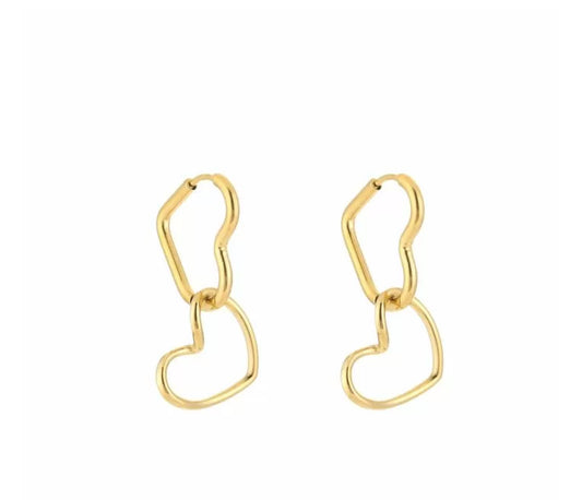 Earring | Double heart