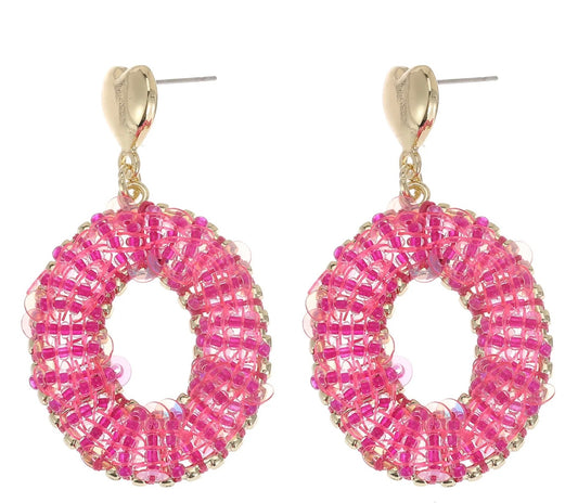 Earring | Statement pink