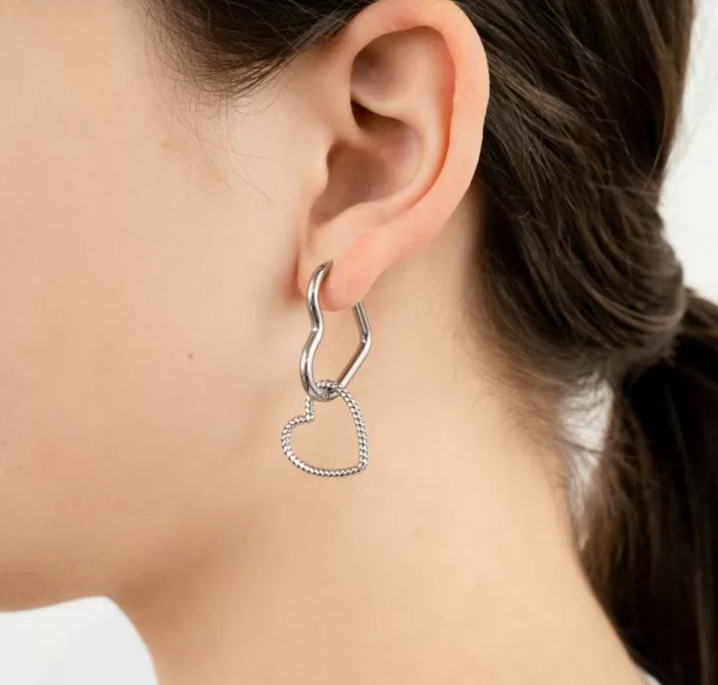 Earring |  double heart s