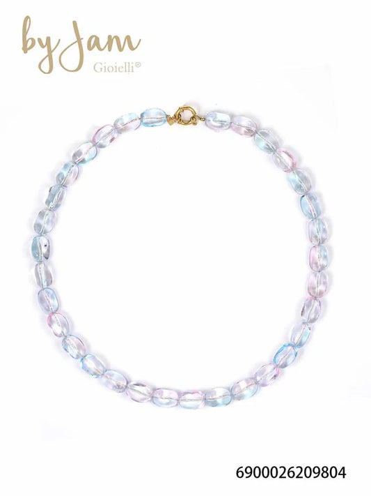 Necklace | Statement glas blue lila