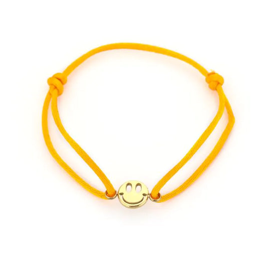 Bracelet | Satin smiley orange