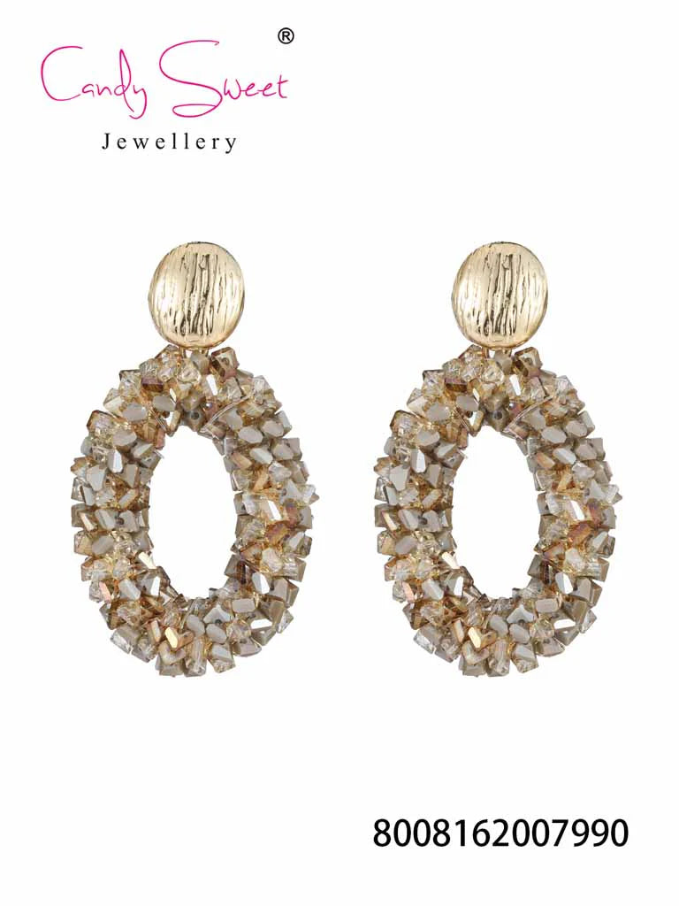 Earring | Statement taupe