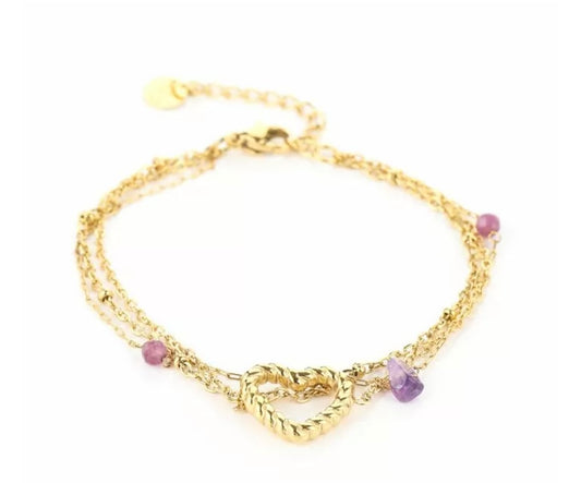 Bracelet | heart lila