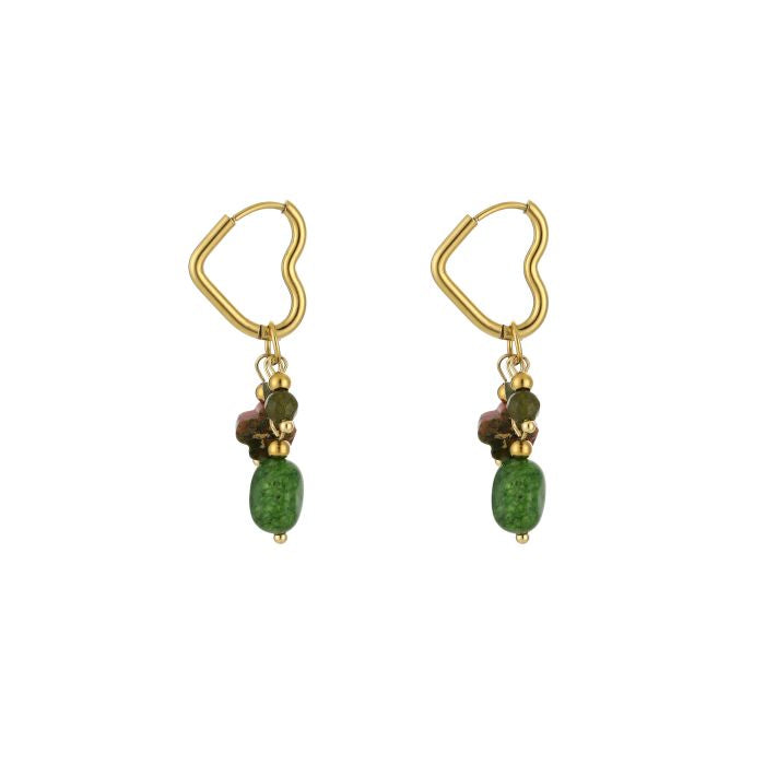 Earring | Green heart