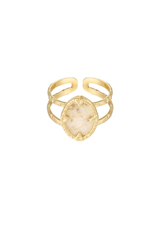 Ring | Statement beige oval