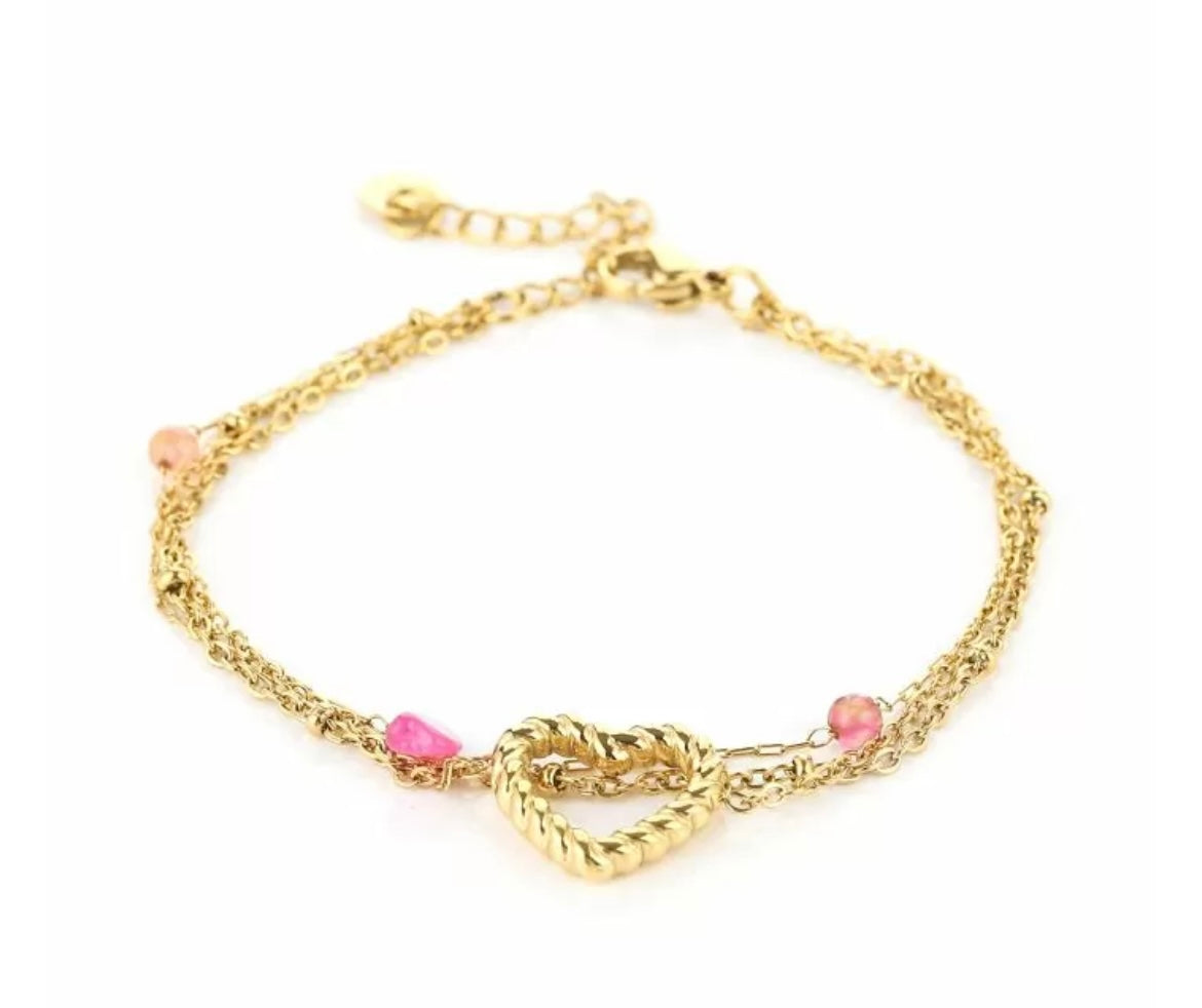 Bracelet | heart pink