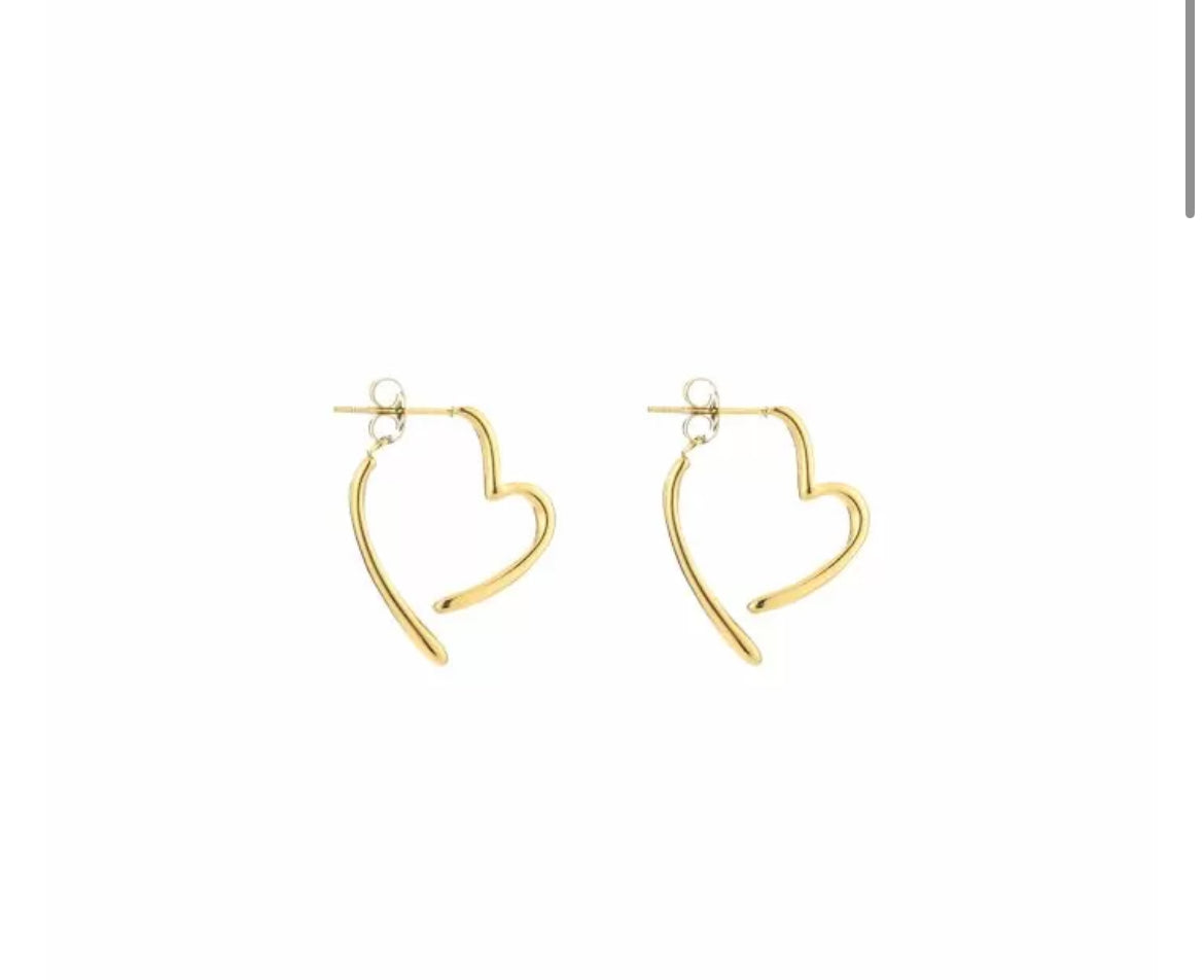 Earring |  Back heart small