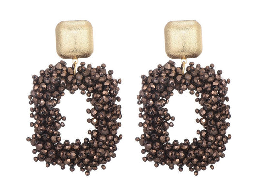 Earring |  Statement brown