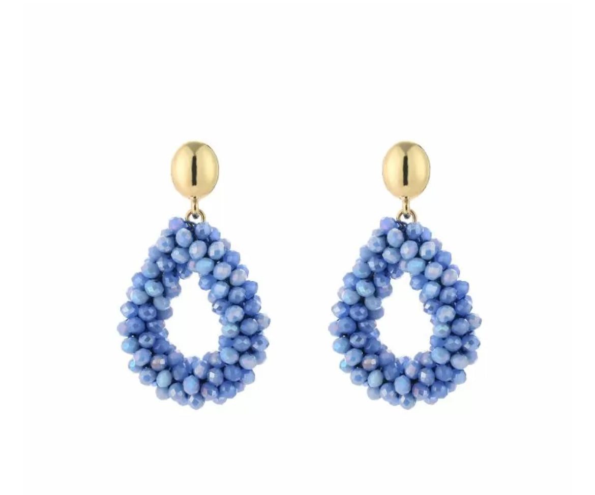 Earring |  Statement druppel blue