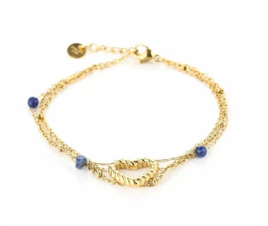 Bracelet | heart blue