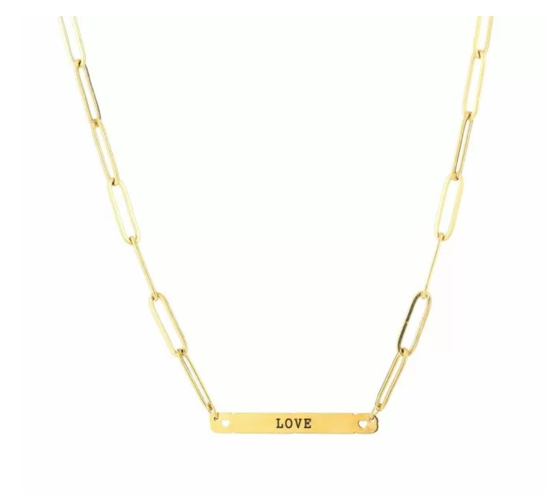 Necklace | Love plate