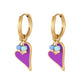 Earring |  Purple heart